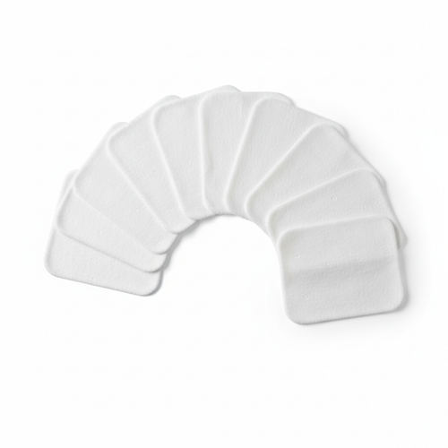 Disposable hygiene wiping cloths fanned out