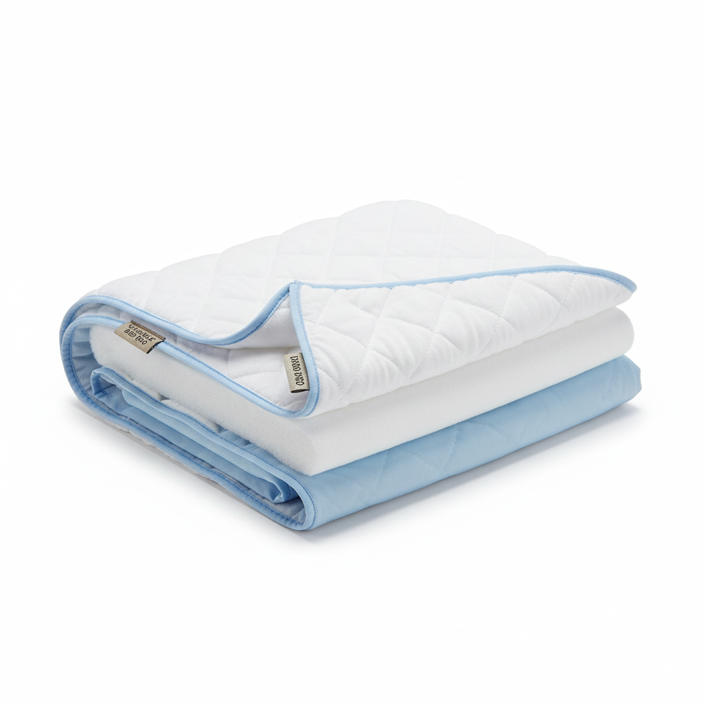 Washable incontinence underpad folded