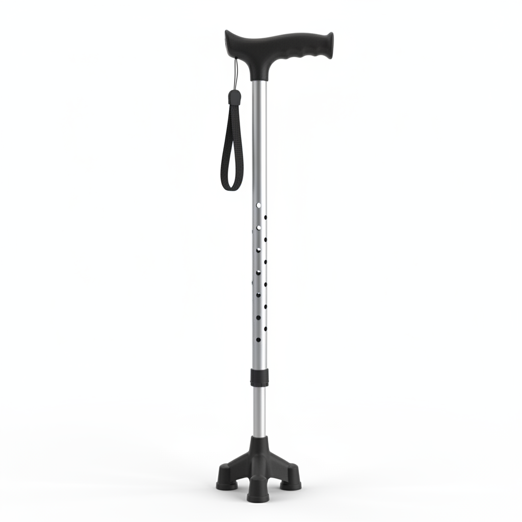 Adjustable walking cane full height view