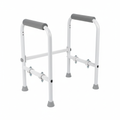 Over-the-toilet safety frame with armrests